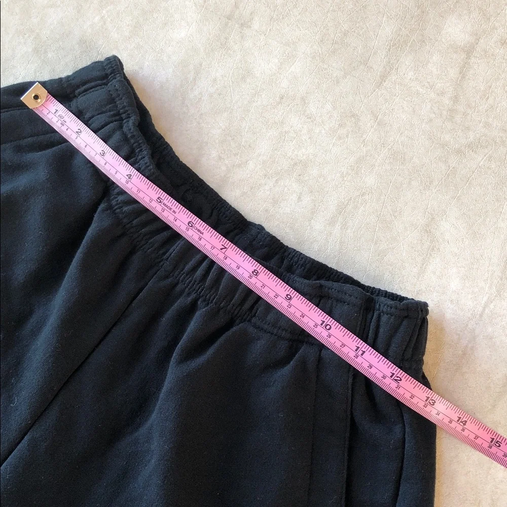 Hanna Andersson Unisex 100% Cotton Elastic Waist Sweater Shorts Black Size XS
